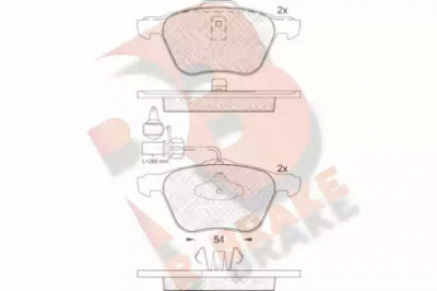R BRAKE rb1395 -  Комплект тормозных колодок, дисковый тормоз